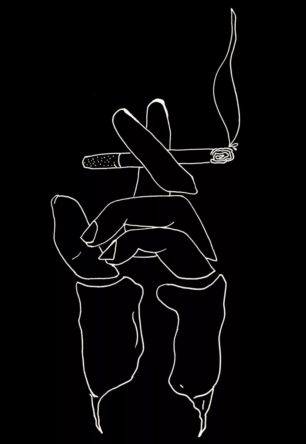 Необычные рисунки на черном фоне