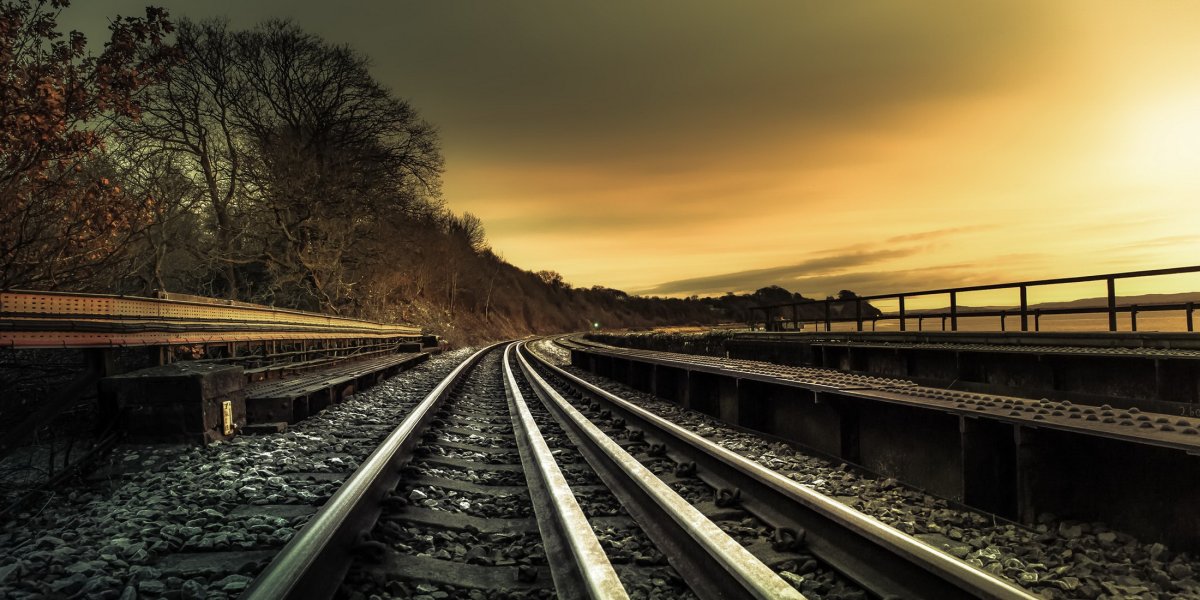 Железная дорога закат