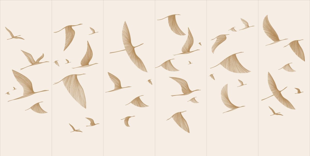 Обои с журавлями