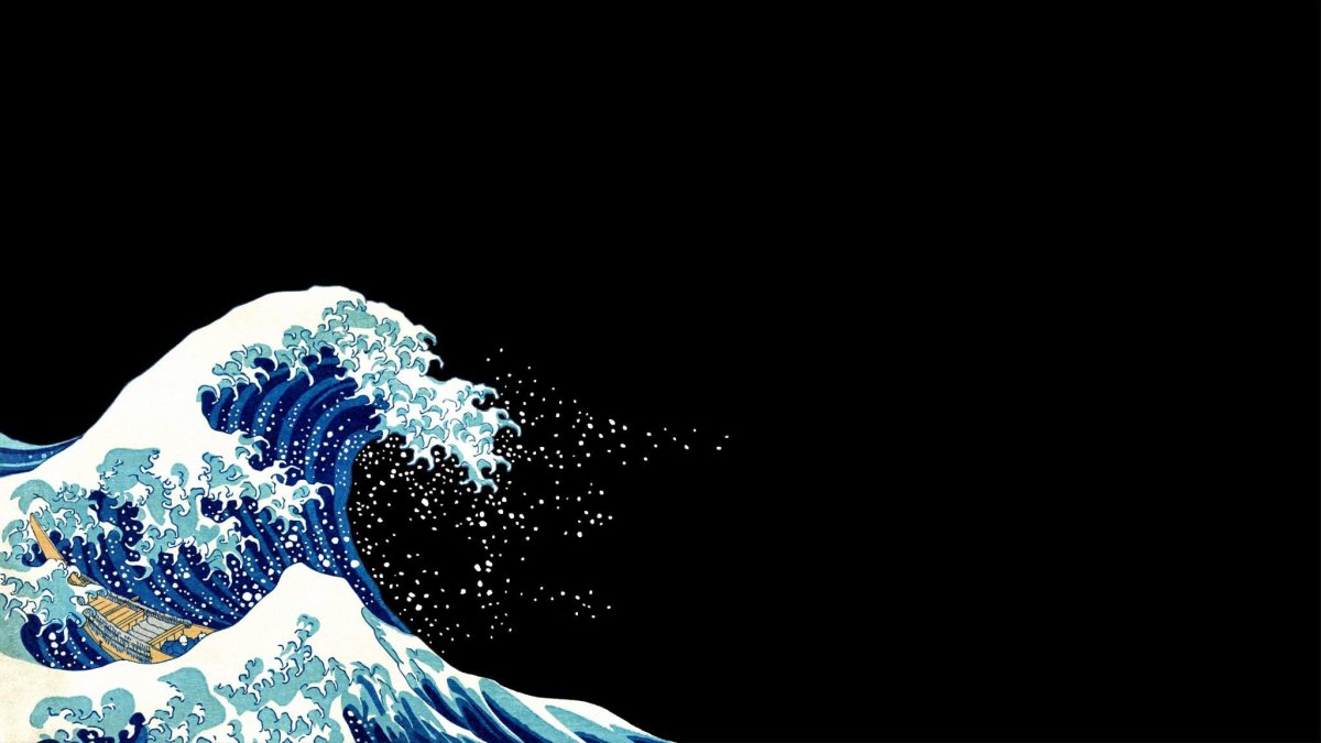 Обои great Wave of Kanagawa