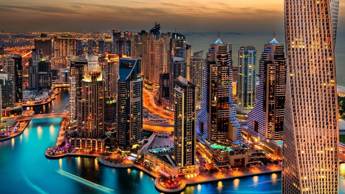 Ночной Дубай 4к