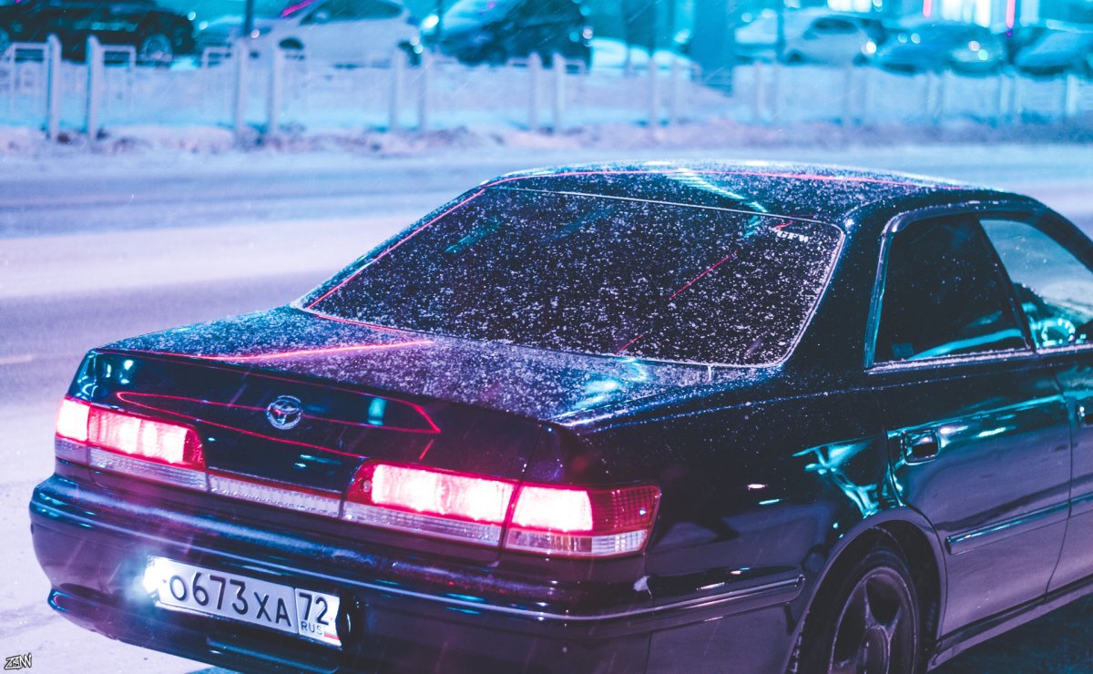 Toyota Mark 2 100 ночью