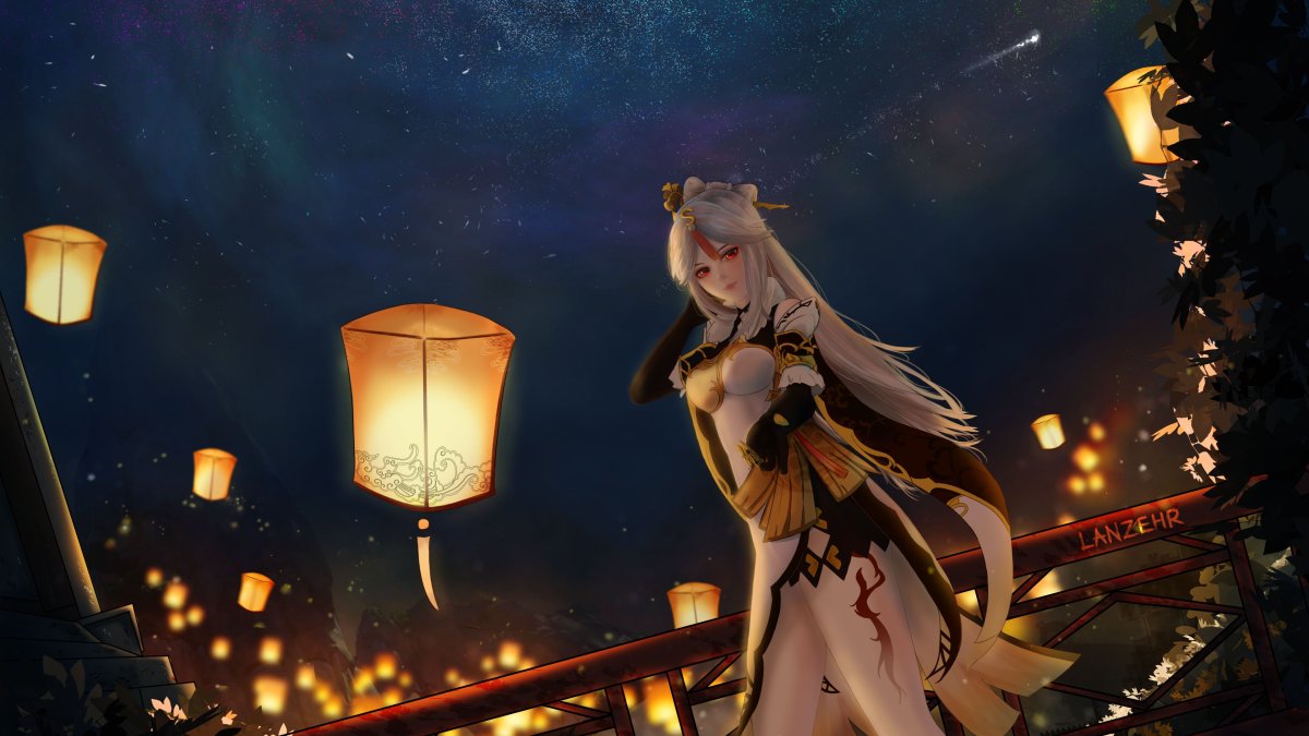 Нин Гуан Геншин фон