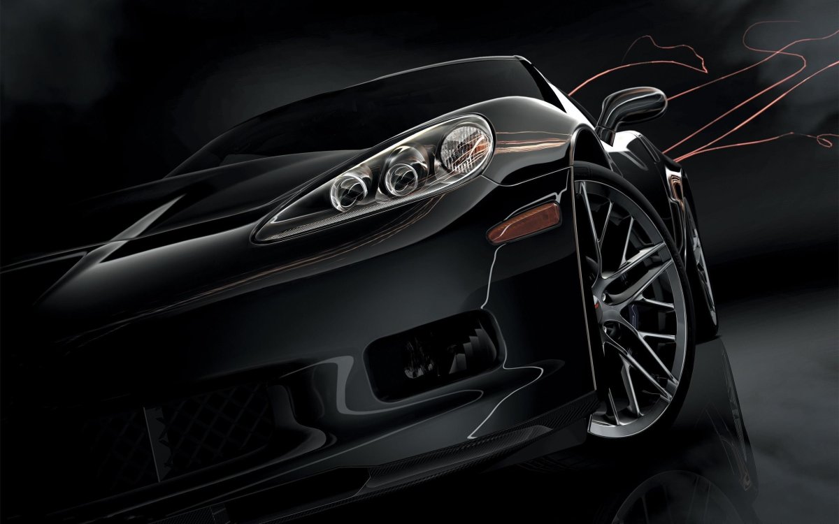 Машина на темном фоне