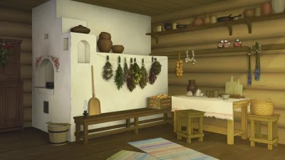 Печь в деревенской избе