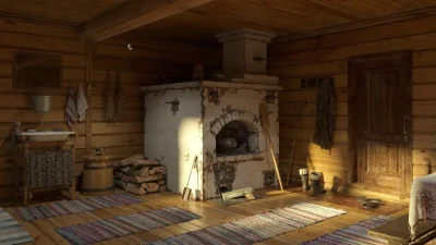 Русская изба внутри убранство