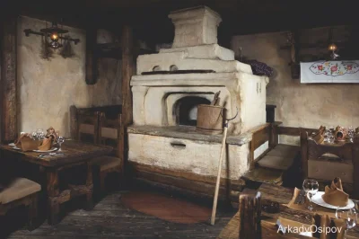 Старинная печь лежанка 17век