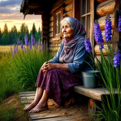 Бабушки в деревне