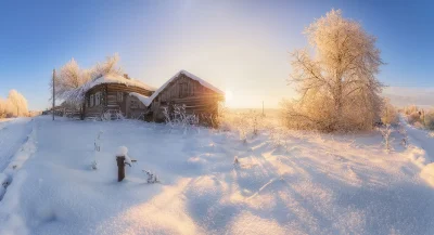 Зимняя деревня