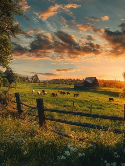 Пейзажи в деревне