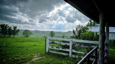Дождь в деревне