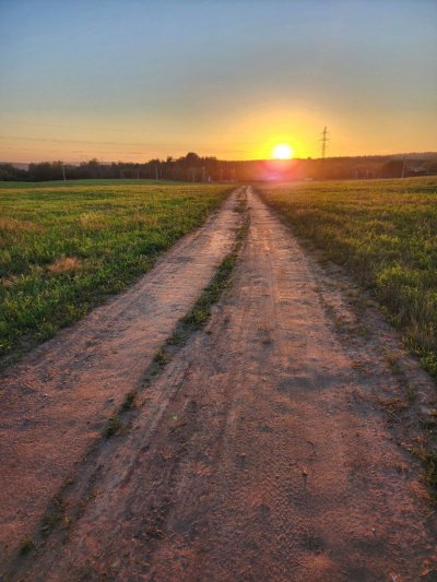 Закат в деревне