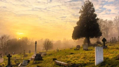 Пейзаж кладбища