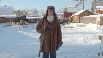 Дед в ушанке