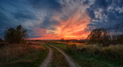 Закат в деревне