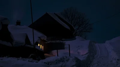 Деревня зимой