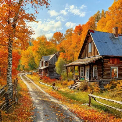 Осень в деревне