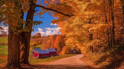 Штат Вермонт осень