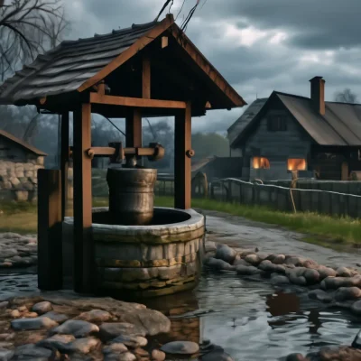 Колодец в деревне