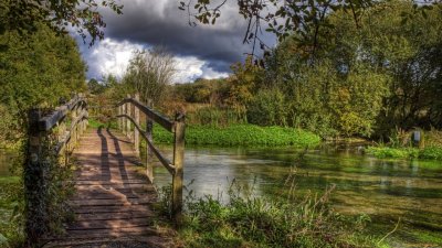Деревня речка мостик
