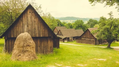 Деревня сено