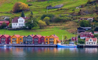 Норвежские фьорды Рыбацкая деревня