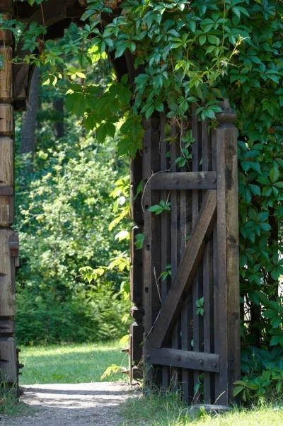 Плющ ворота поместье