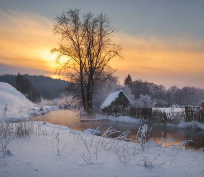 Зимняя деревня