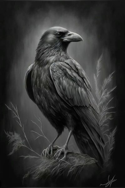 Обои на телефон ворон вертикальные