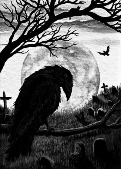 Кладбище Готика ворон