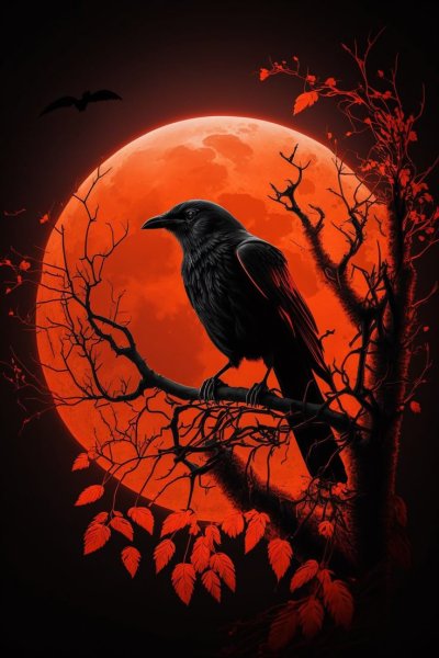 Ворон на заставку телефона