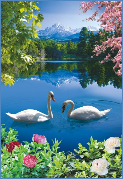 Алмазная мозаика Лебединое озеро