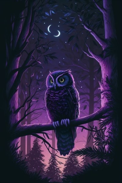 Филин ночью