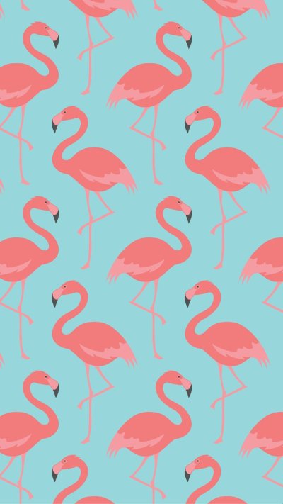 Розовый фон с Фламинго