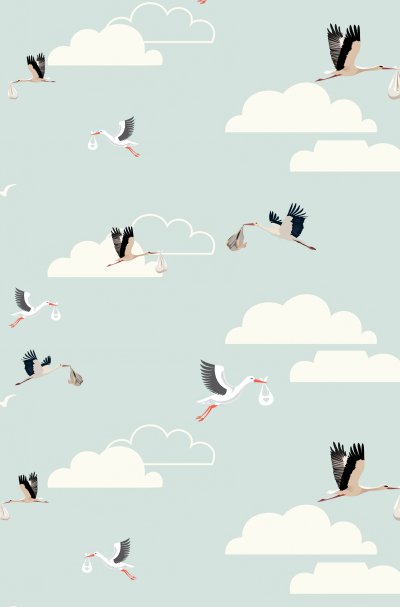 Фон с аистом