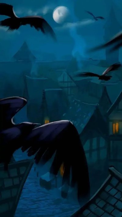 Луна и птицы