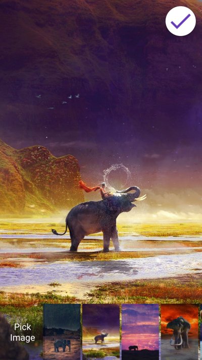 Слоны на водопаде