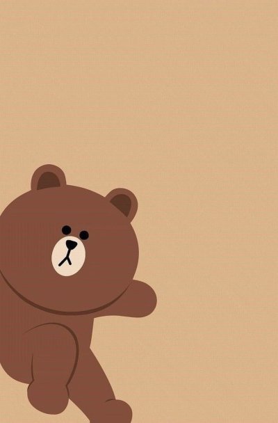 Медведь на бежевом фоне