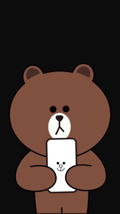 Коричневые обои с мишками