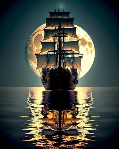 Алмазная мозаика парусник