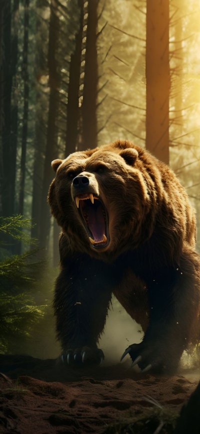 Обои на телефон медведь