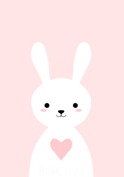 Розовый фон с зайчиками