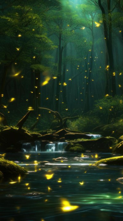 Светлячки в лесу