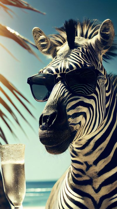 Заставка на телефон Зебра