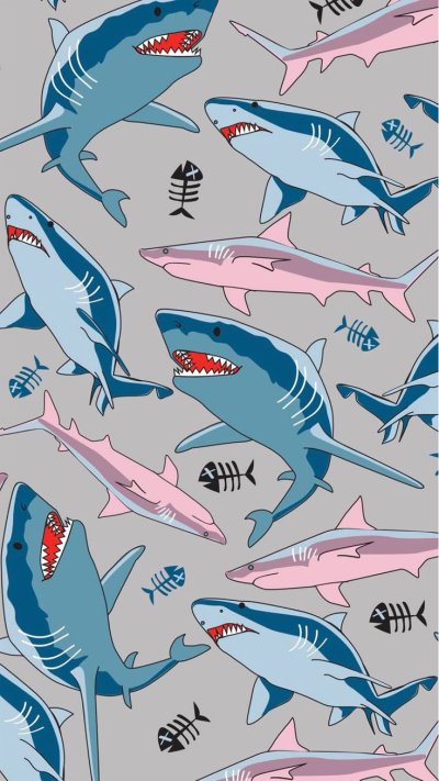 Милый фон с акулами