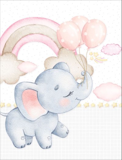 Слон акварель вектор