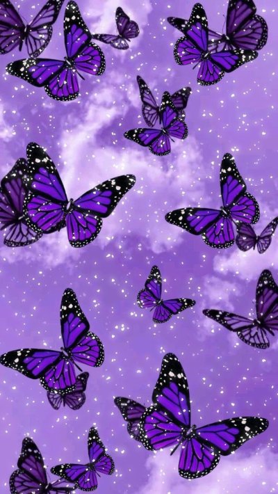 Glitter Pink Butterfly Wallpaper