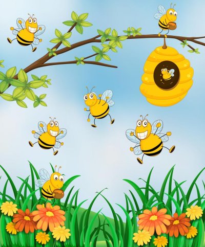 Полянка с пчелками
