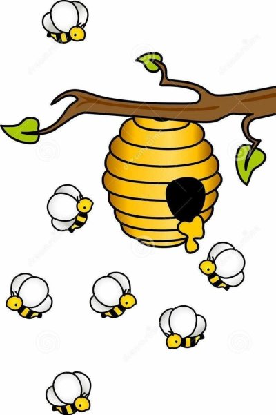 Рисование пчелы и улей