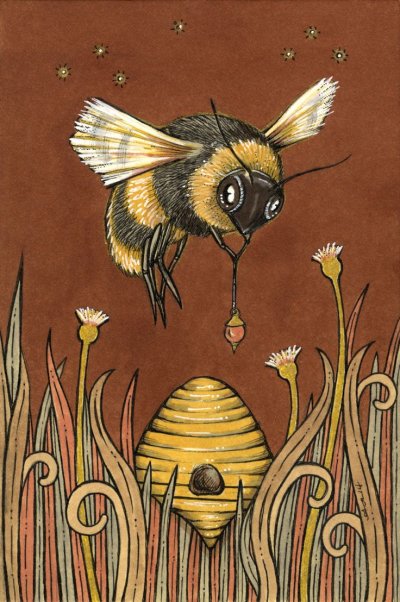 Пчела живопись